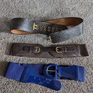 Three statement belts